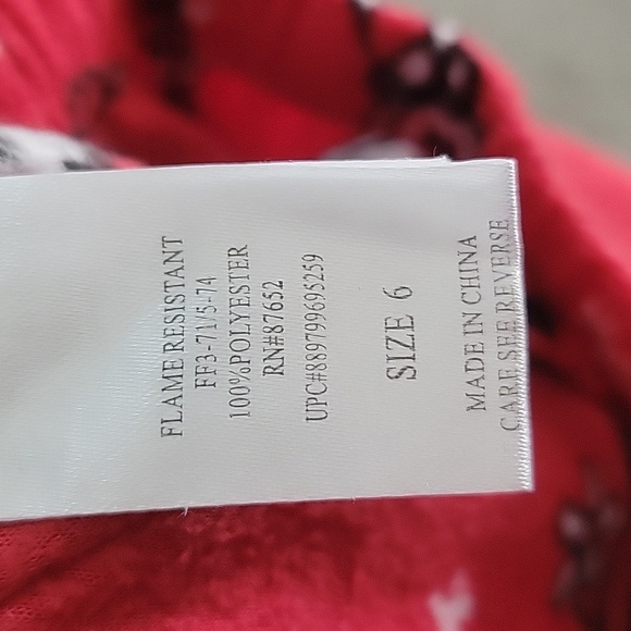 Minnie Mouse Holiday PJs Sz 6 girls - Picture 4 of 4